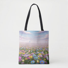 Het gefluister van de pastelweide tote bag