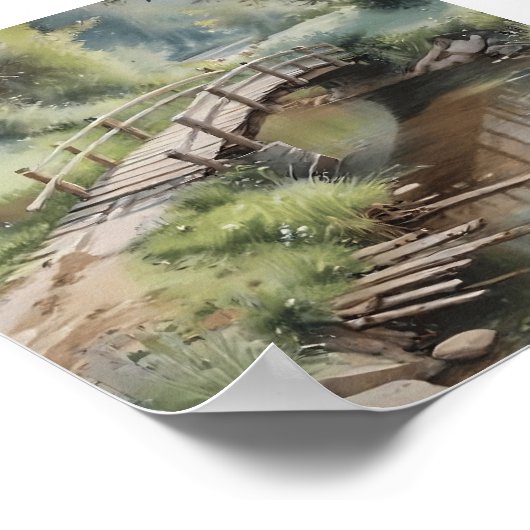 Het gefluister van de plattelandsbrug poster (Hoek)