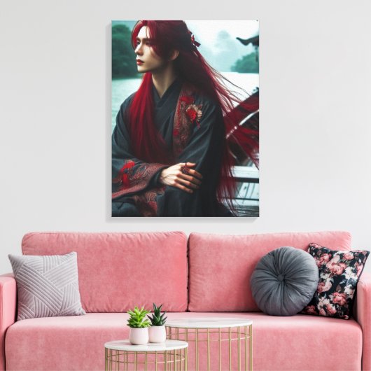 Het gefluister van de Rode Rivier Canvas Afdruk (Insitu (Woonkamer))