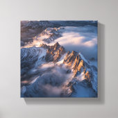 Het gefluister van de Snowy Peaks Canvas Afdruk (Voorkant)