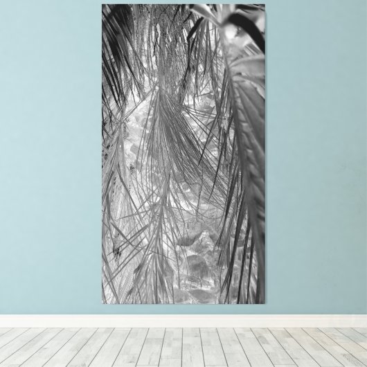 Het gefluister van de tropen canvas afdruk (Insitu (Houten vloer))