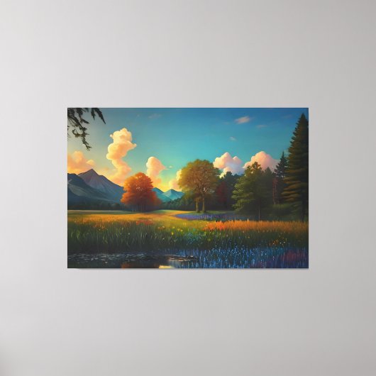 Het gefluister van de Wild Meadow Plaque Canvas Afdruk (Voorkant)