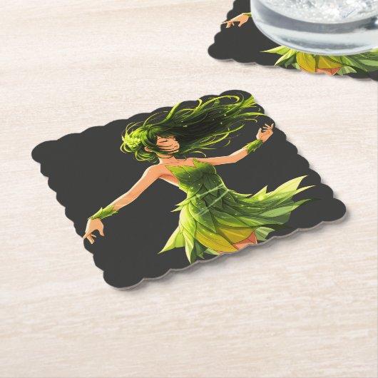 Het gefluister van de wind kartonnen onderzetters (Gebogen)