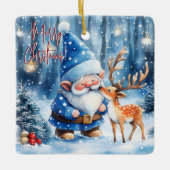 Het gefluister van de wintermagie keramisch ornament (Voorkant)