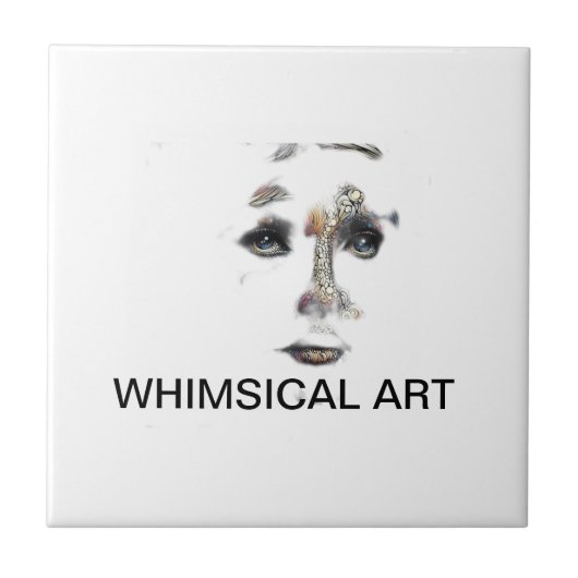 "Het gefluister van een hemelse muze" Tegeltje (Voorkant)