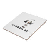 "Het gefluister van een hemelse muze" Tegeltje (Zijkant)