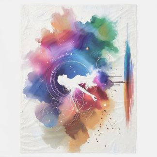 Het gefluister van een regenboogziel fleece deken