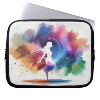 Het gefluister van een regenboogziel laptop sleeve