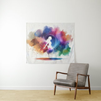 Het gefluister van een regenboogziel wandkleed