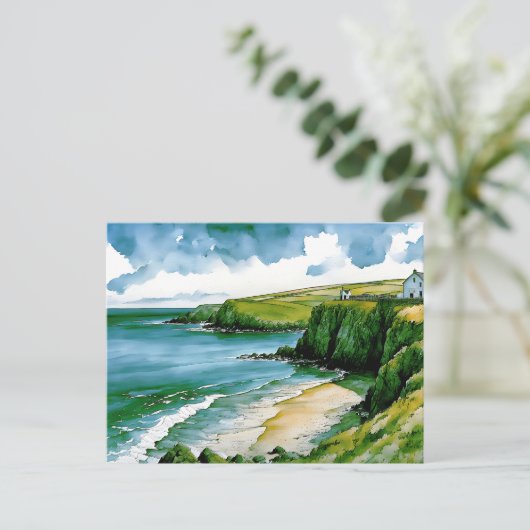 Het gefluister van het Keltische Zee Briefkaart (Staand voorkant)