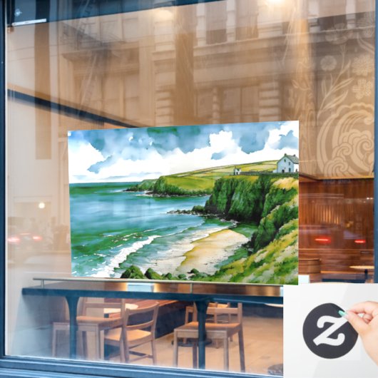 Het gefluister van het Keltische Zee Raamsticker (Cafe Raam)