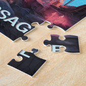 Het gefluister van het maanverlichte kasteel legpuzzel (Zijkant)