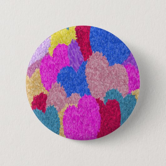 Het gefragmenteerde Abstracte schilderen van het h Ronde Button 5,7 Cm (Voorkant)