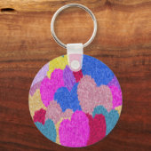 Het gefragmenteerde Abstracte schilderen van het h Sleutelhanger (Voorkant)