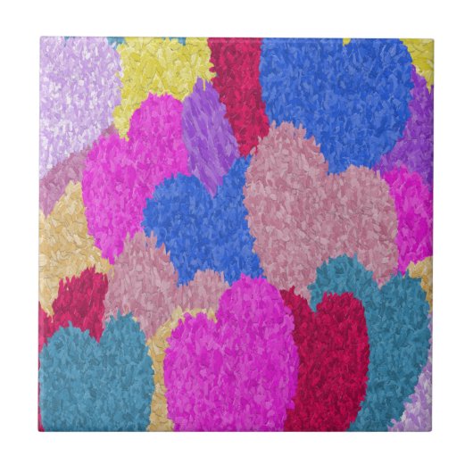 Het gefragmenteerde Abstracte schilderen van het h Tegeltje (Voorkant)