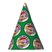 Het gehakt Pie Party Pet (groen bkgrd) Feesthoedjes (Rechts)