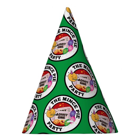 Het gehakt Pie Party Pet (groen bkgrd) Feesthoedjes (Rechts)