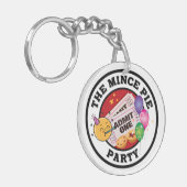 Het gehakt taartfeest - iedereen welkom sleutelhanger (Voorkant Links)
