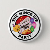 Het gehakt taartfeest ronde button 5,7 cm (Voorkant)