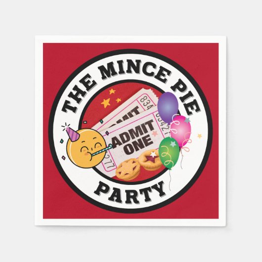 Het gehakt taartfeest servet (Voorkant)