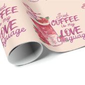 Het gehakte koffie is mijn liefdescrèmepapier cadeaupapier (Rol Hoek)