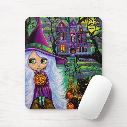 Het gehakte Treehouse Halloween Mousepad Muismat (Met muis)