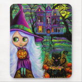 Het gehakte Treehouse Halloween Mousepad Muismat (Voorkant)