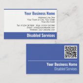 Het gehandicapte Visitekaartje van de Code QR van  (Voorkant / Achterkant)