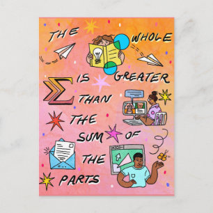 Het geheel is groter dan de som van de delen "22 briefkaart