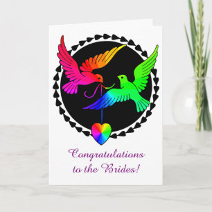 Het geheel van de Regenboog Liefde Duiven Lesbisch Kaart