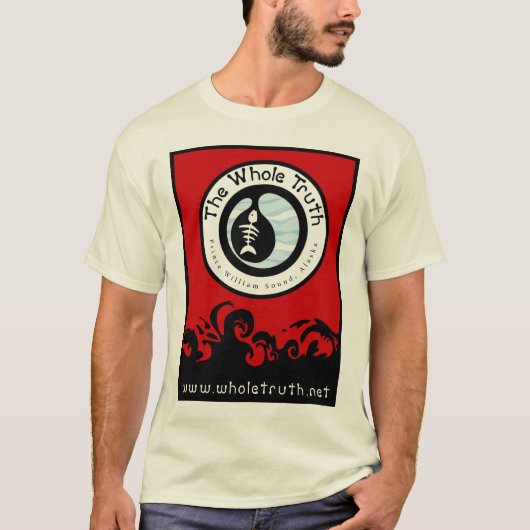 Het geheel van waarheid - rood ontwerp t-shirt (Voorkant)