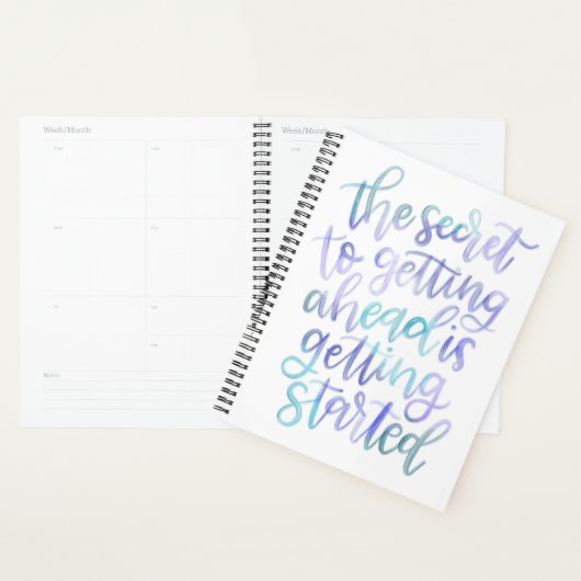 Het geheim om vooruit te komen weekplanner planner (Display)