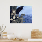 Het geheim van de gothische fee Art Print Notre Da (Keuken)