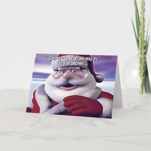 Het geheim van de kerstman feestdagen kaart (Voorkant)