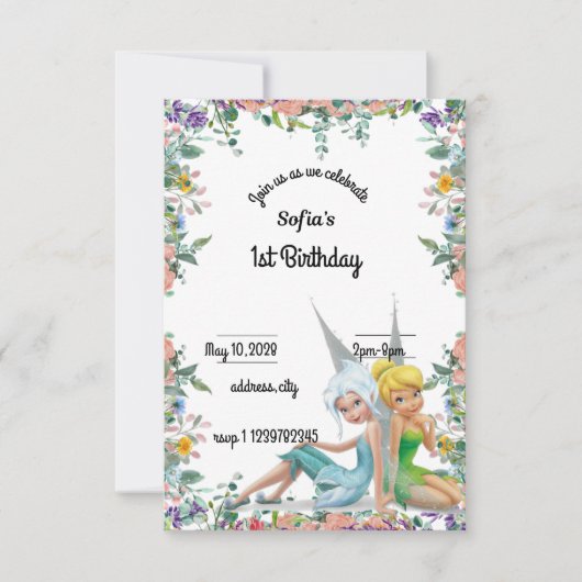 Het geheim van de Wings 1st Birthday Kaart (Voorkant)