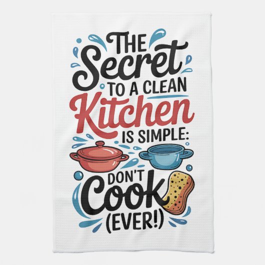 Het geheim van een schone keuken..... theedoek (Verticaal)