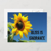 Het geheim van geluk is complete onwetendheid briefkaart (Voorkant / Achterkant)