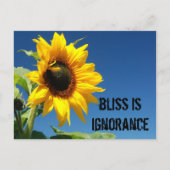 Het geheim van geluk is complete onwetendheid briefkaart (Voorkant)
