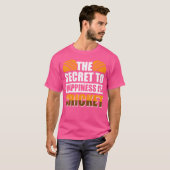 Het geheim van geluk is cricket t-shirt (Voorkant volledig)