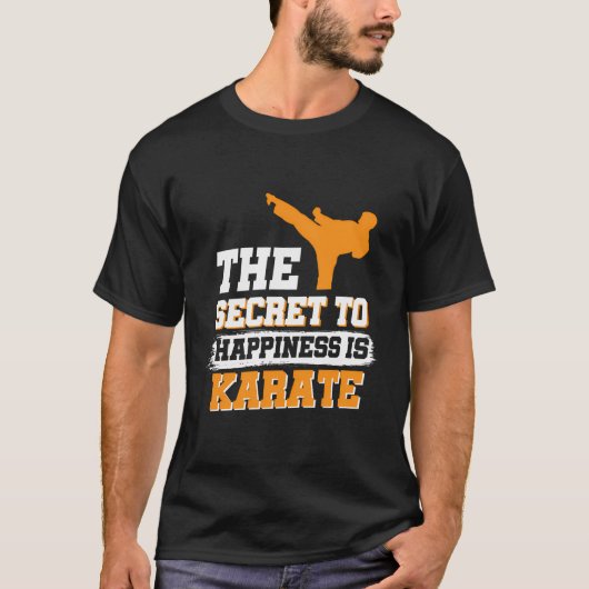 Het geheim van geluk is Karate T-shirt (Voorkant)