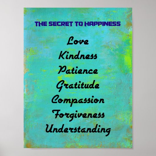 Het geheim van het Geluk aan het Ontwerp van de Ty Poster (Voorkant)