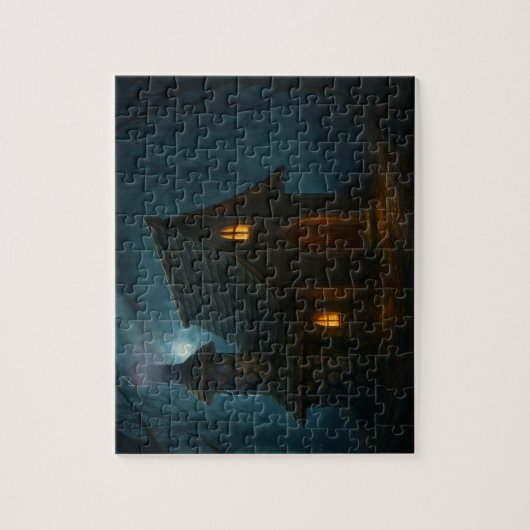 Het geheim van het heksenhuis in het bos legpuzzel (Verticaal)