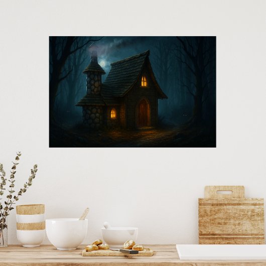 Het geheim van het heksenhuis in het bos poster (Keuken)