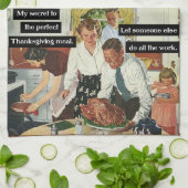 Het geheim van het perfecte Thanksgiving diner Pla Theedoek (Gevouwen)