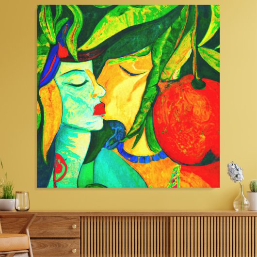 Het geheim van het schilderij Mango II Canvas Afdruk (Insitu (Woonkamer))