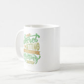 Het geheim van het Voorkomen wordt Begonnen Koffiemok (Voorkant links)