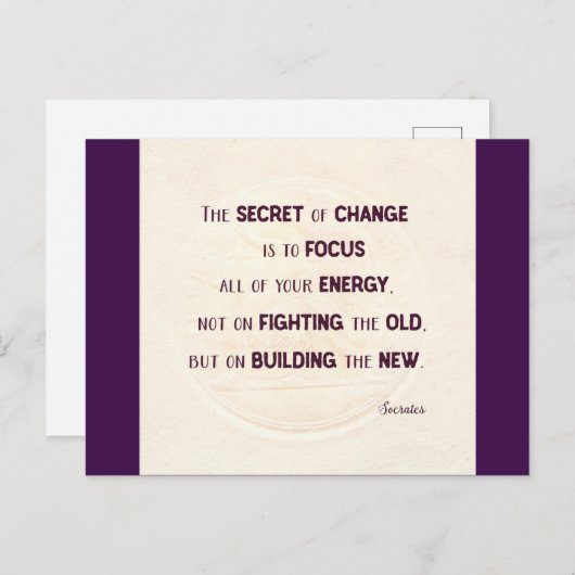 Het geheim van verandering briefkaart (Voorkant / Achterkant)