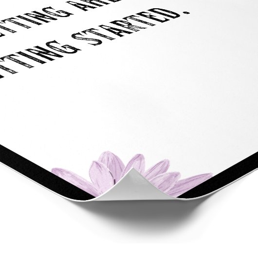 Het geheim van vooruitgaan begint poster (Hoek)