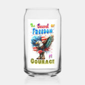 Het Geheim Van Vrijheid Is Moed Blikvorm Glas (Voorkant)