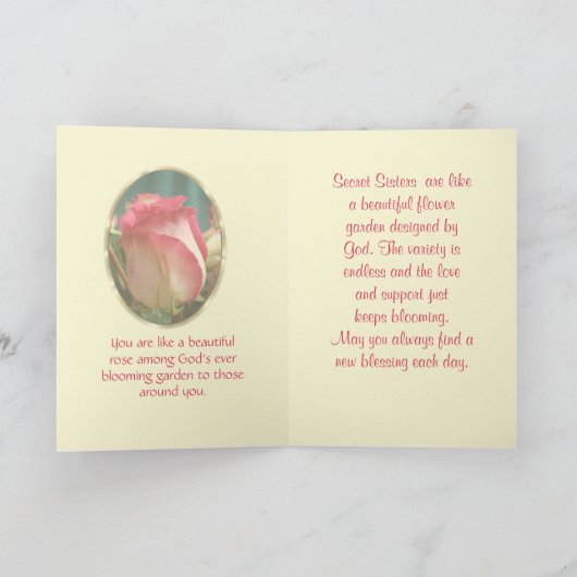 Het geheim zuster-past aan kaart (Binnen)